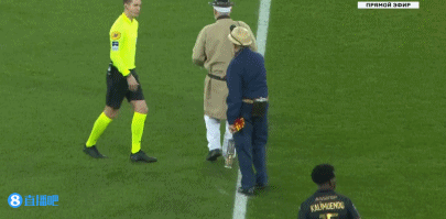 球员受伤倒地，全队围上去